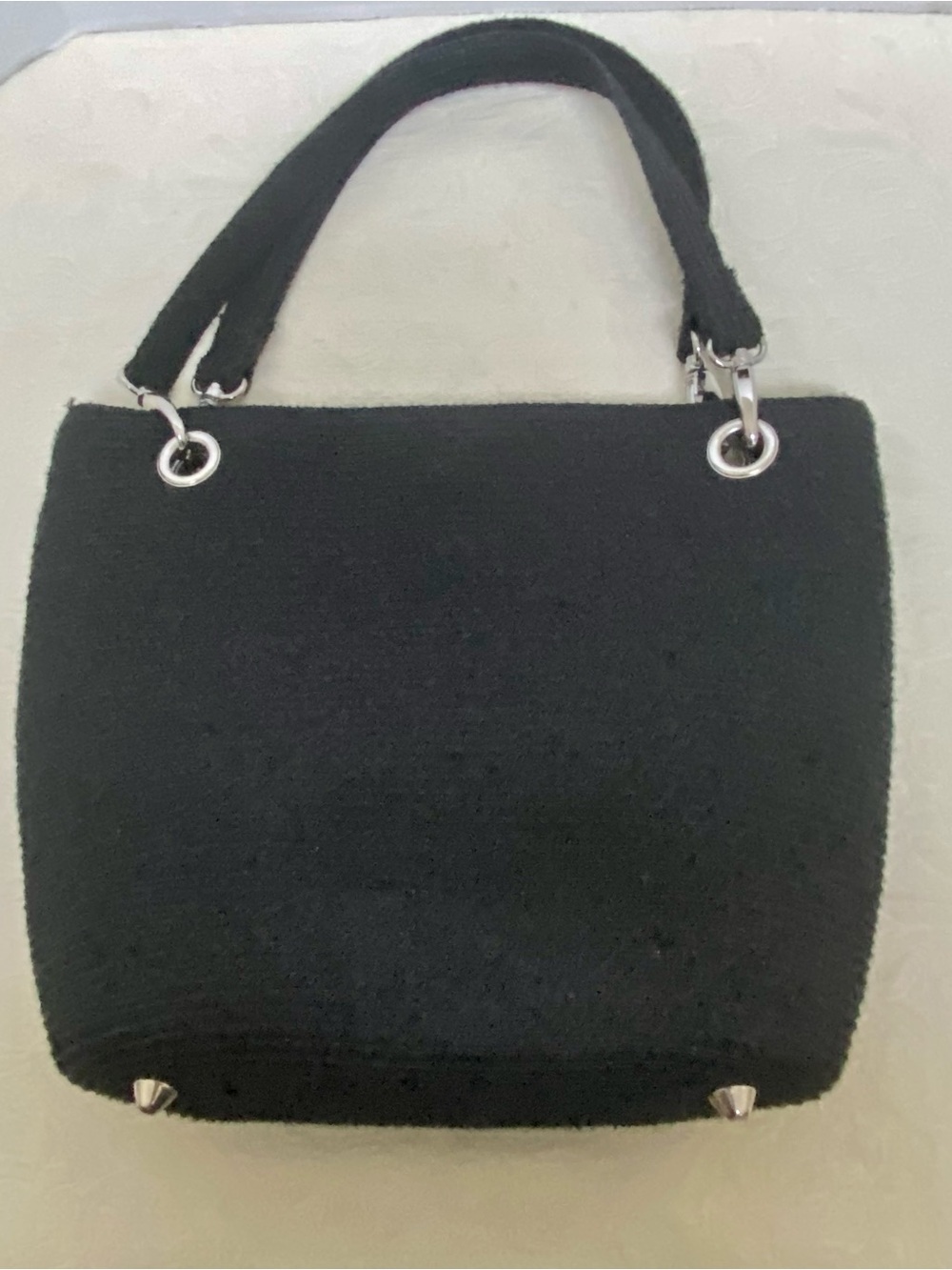 Classic Black Woven Tote Bag - Everyday Carry - Picture 2 of 6